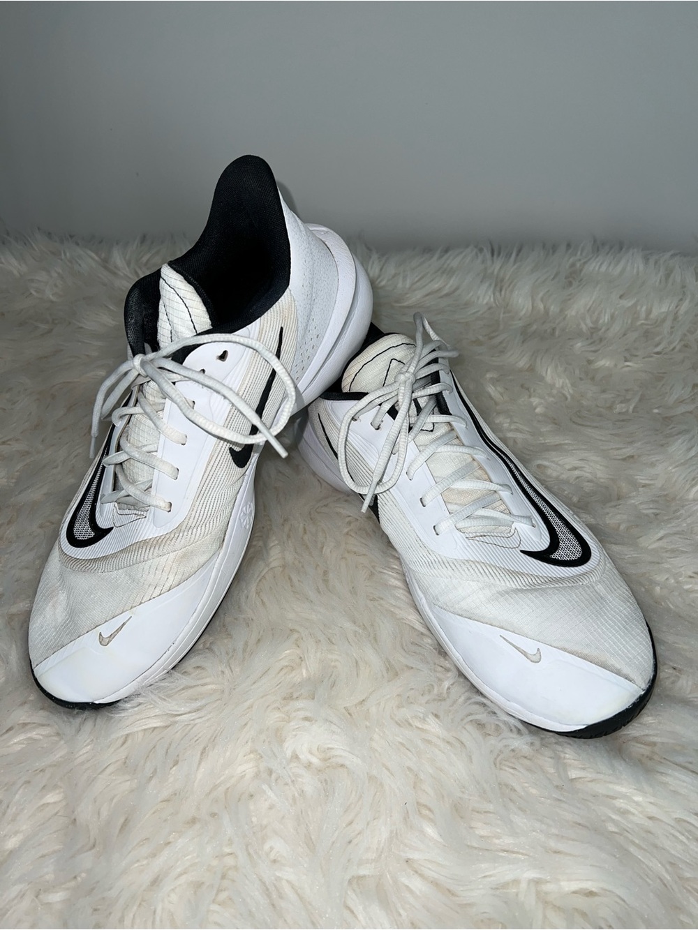 Nike Precision 7 White Black Basketball Shoes Men’s Size 11.5 FN4322-101
